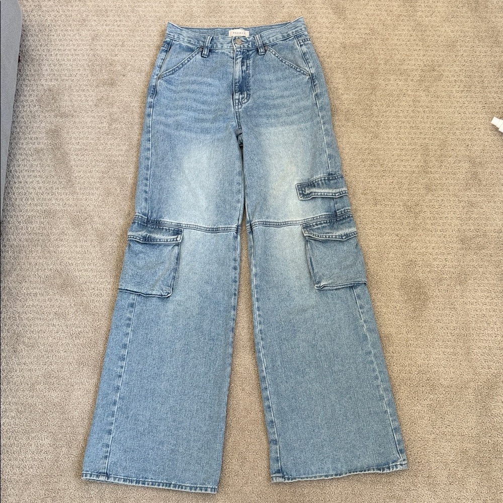 PacSun Light Blue Baggy Cargo Jeans
